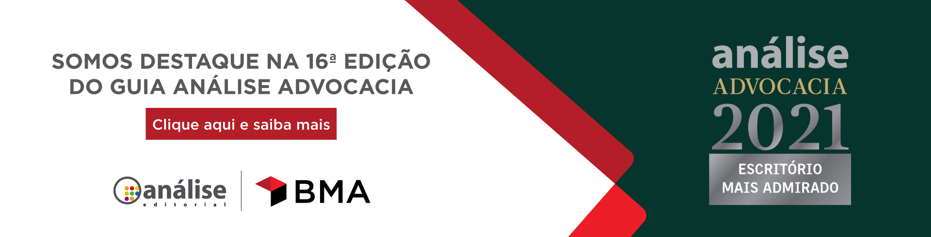BMA é destaque no Análise Advocacia 2021