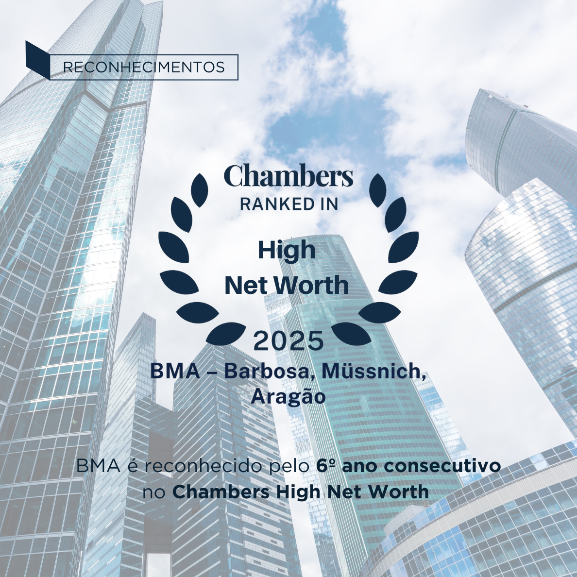 BMA recognized for the 6th consecutive year in Chambers High Net Worth