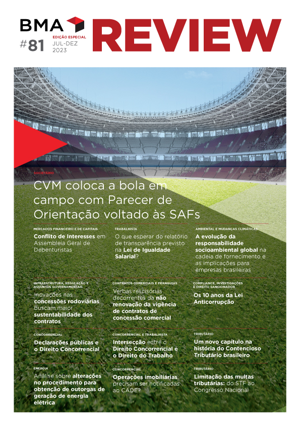 BMA Review #81: edição especial traz artigos sobre Parecer da CVM sobre SAFs, Lei da Igualdade Salarial e mais