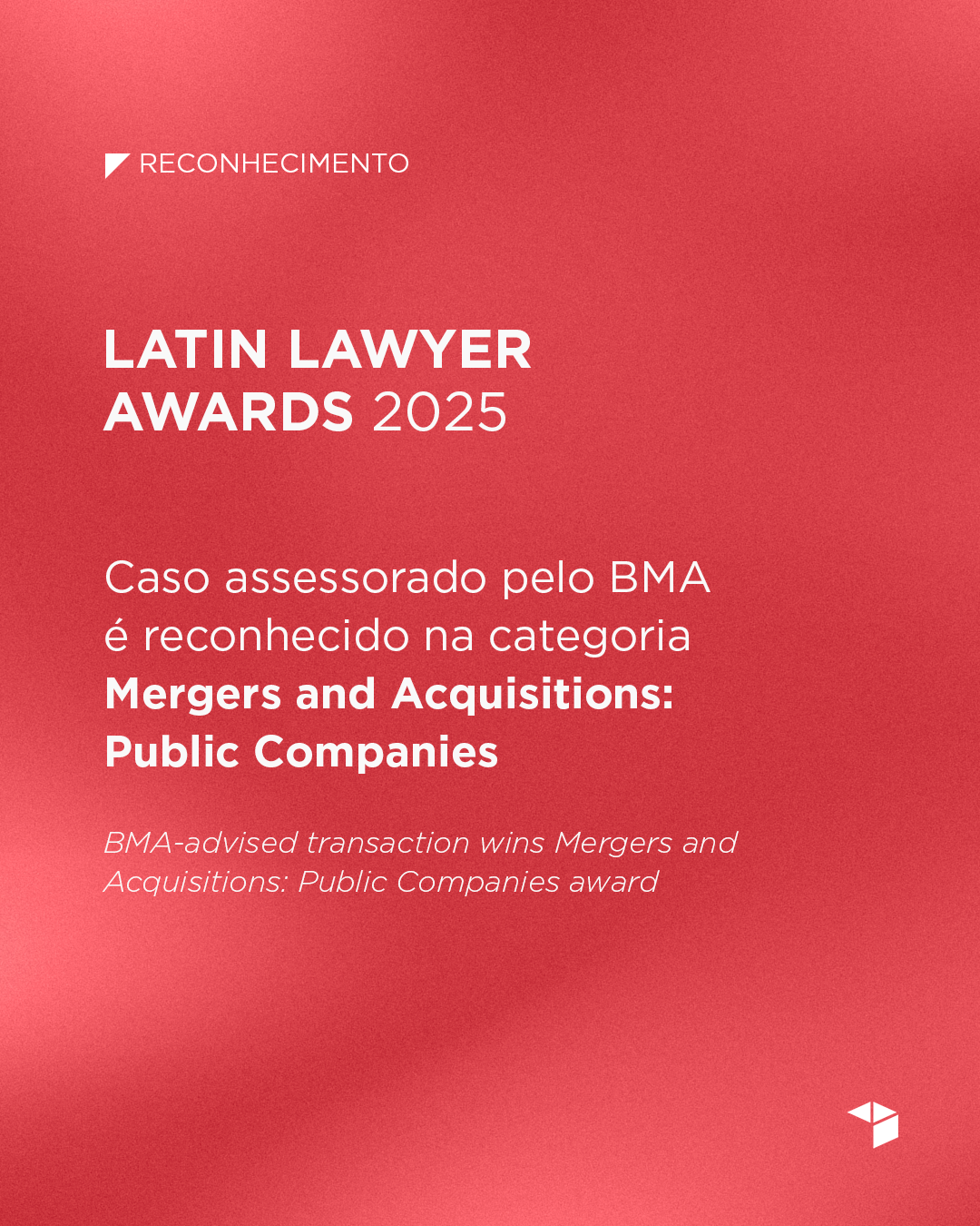 Caso assessorado pelo BMA é reconhecido no Latin Lawyer Awards 2025