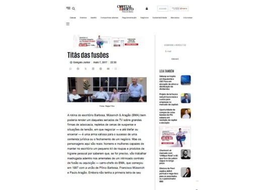 Compliance, reconhecimento e os “Titãs das Fusões”